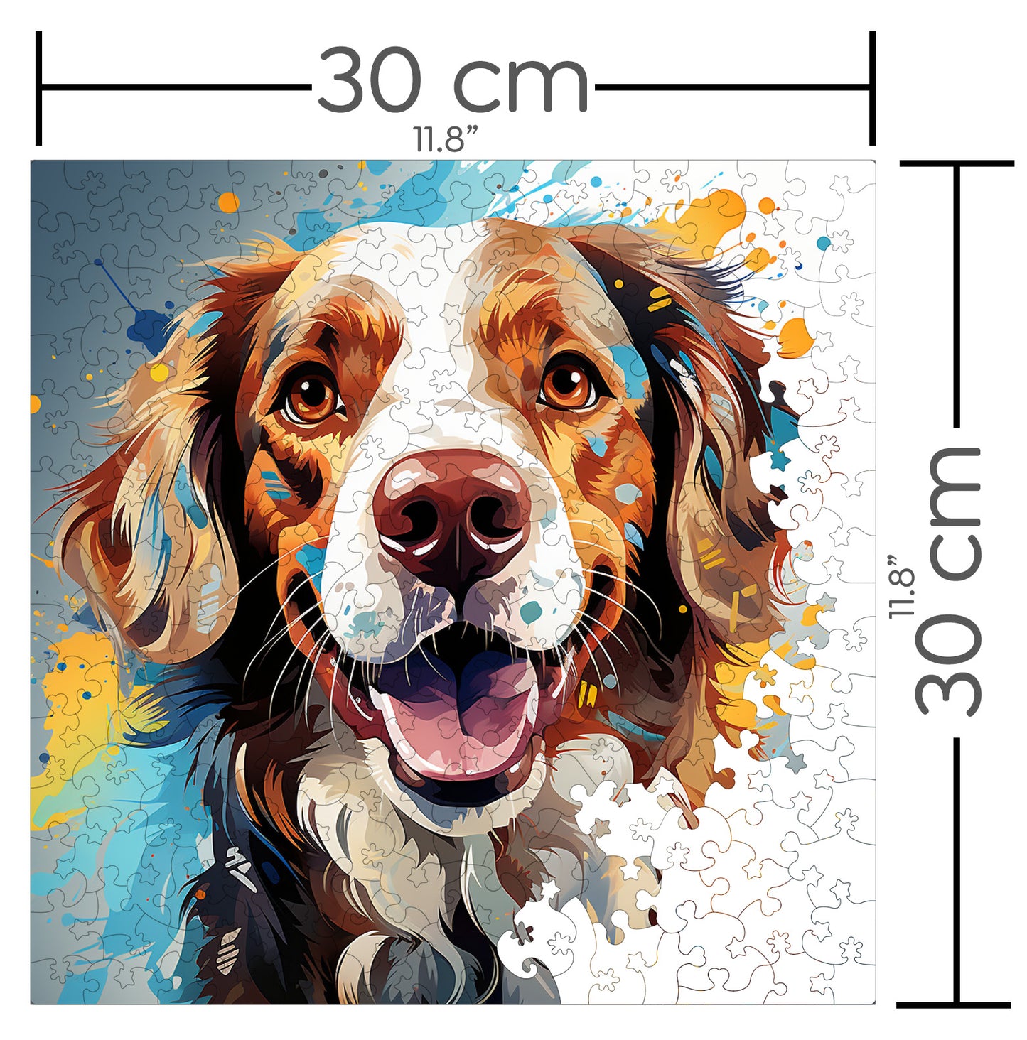 Puzzle cu Animale - Caini - Brittany 4 - 200 piese - 30 x 30 cm