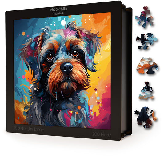 Puzzle cu Animale - Caini - Brussels Griffon 1 - 200 piese - 30 x 30 cm