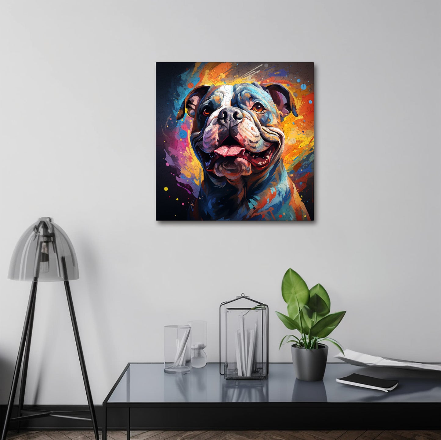 Puzzle cu Animale - Caini - Bulldog 5 - 200 piese - 30 x 30 cm