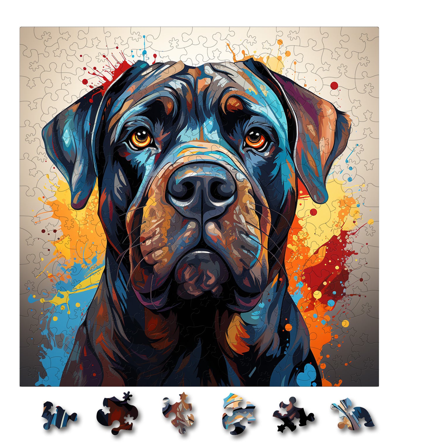 Puzzle cu Animale - Caini - Bullmastiff 1 - 200 piese - 30 x 30 cm