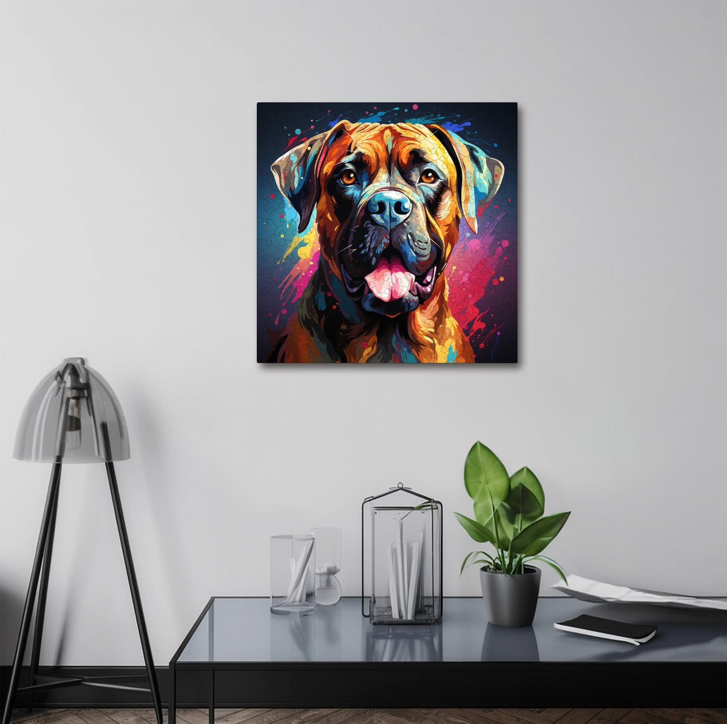 Puzzle cu Animale - Caini - Bullmastiff 2 - 200 piese - 30 x 30 cm