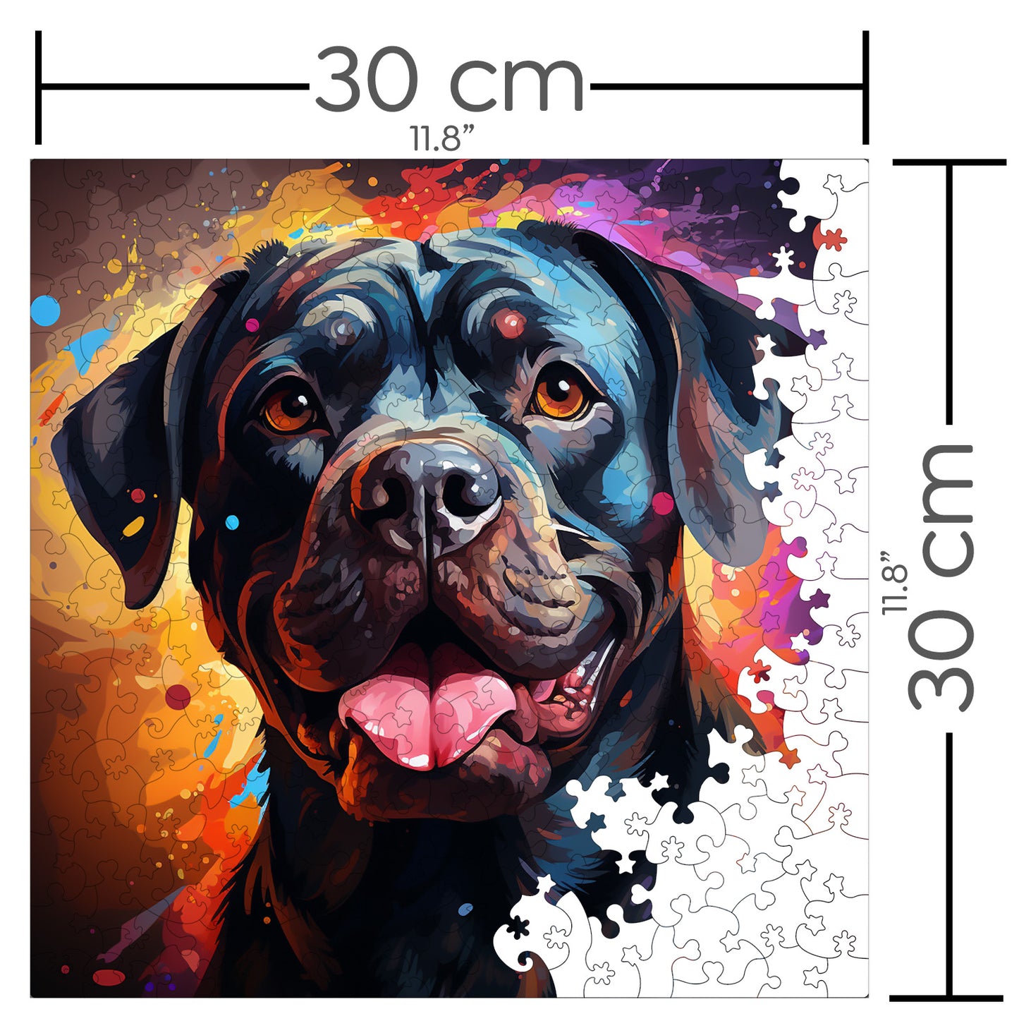 Puzzle cu Animale - Caini - Bullmastiff 3 - 200 piese - 30 x 30 cm