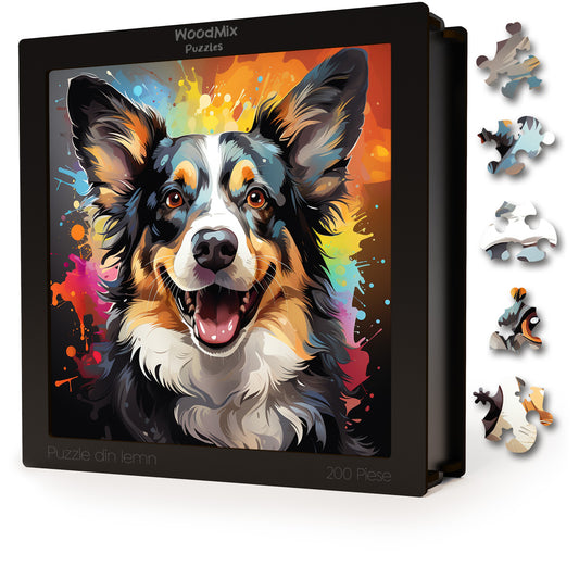 Puzzle cu Animale - Caini - Cardigan Welsh Corgi 1 - 200 piese - 30 x 30 cm