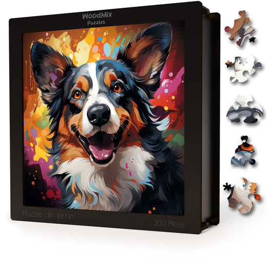 Puzzle cu Animale - Caini - Cardigan Welsh Corgi 2 - 200 piese - 30 x 30 cm