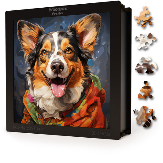 Puzzle cu Animale - Caini - Cardigan Welsh Corgi 3 - 200 piese - 30 x 30 cm