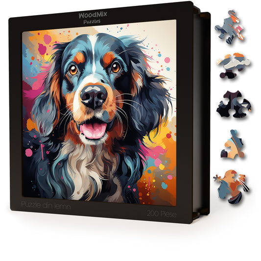 Puzzle cu Animale - Caini - Cavalier King Charles Spaniel 4 - 200 piese - 30 x 30 cm