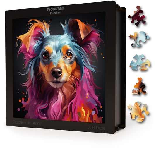 Puzzle cu Animale - Caini - Chinese Crested 1 - 200 piese - 30 x 30 cm