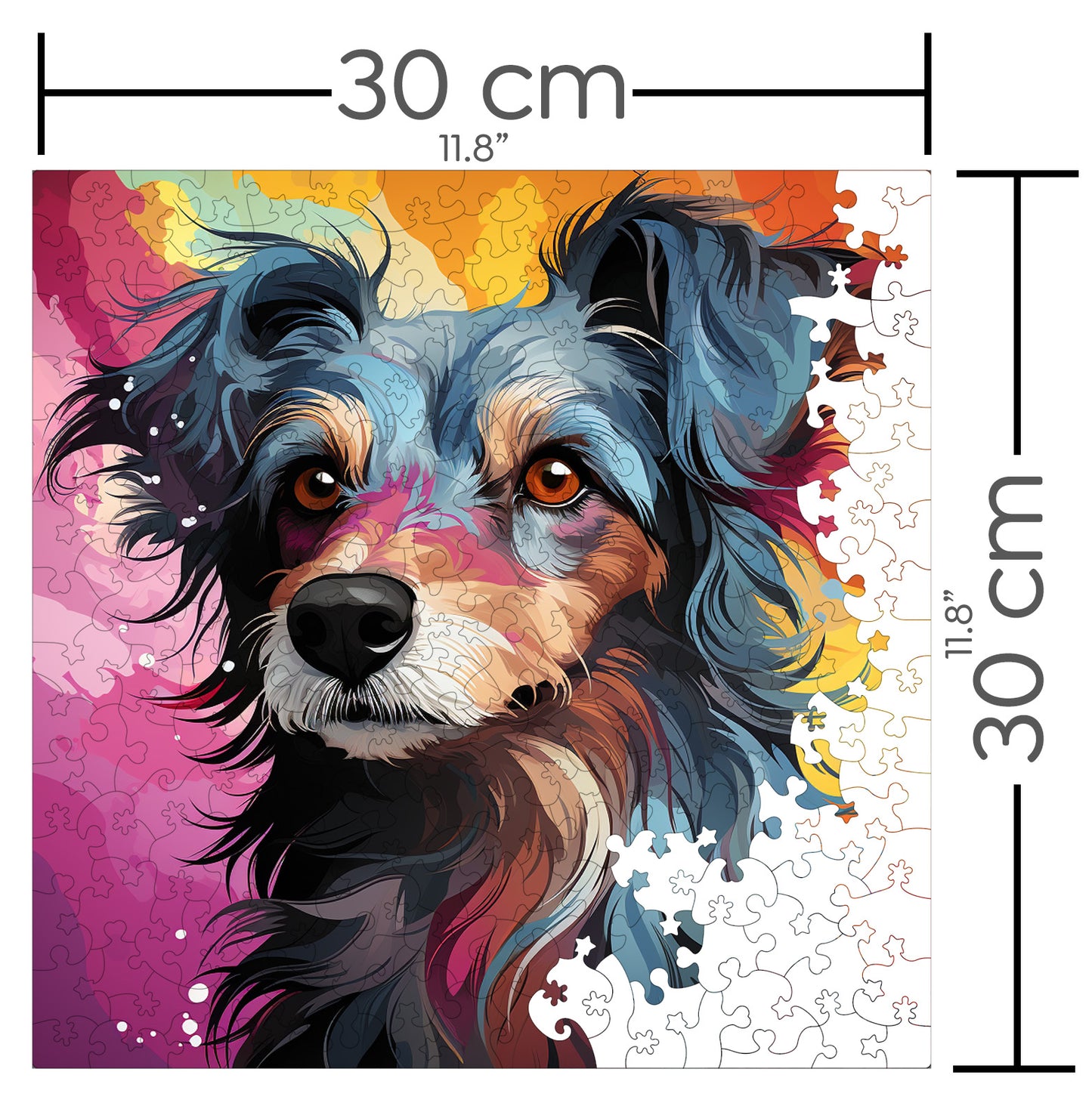 Puzzle cu Animale - Caini - Chinese Crested 3 - 200 piese - 30 x 30 cm