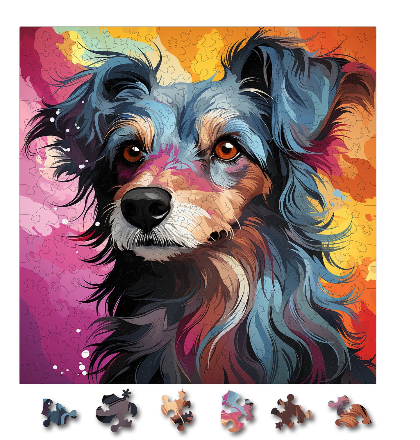 Puzzle cu Animale - Caini - Chinese Crested 3 - 200 piese - 30 x 30 cm