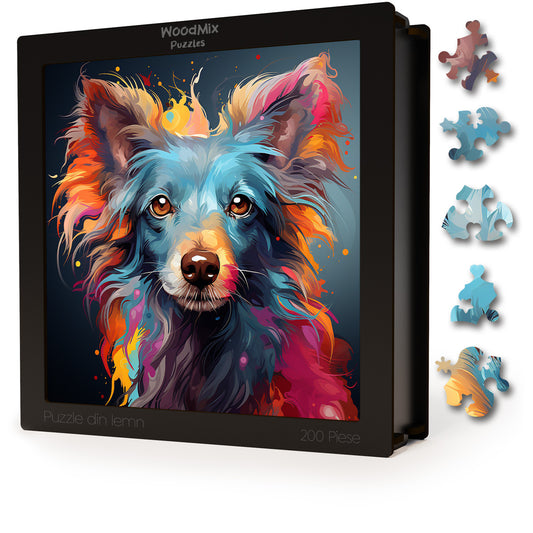 Puzzle cu Animale - Caini - Chinese Crested 4 - 200 piese - 30 x 30 cm