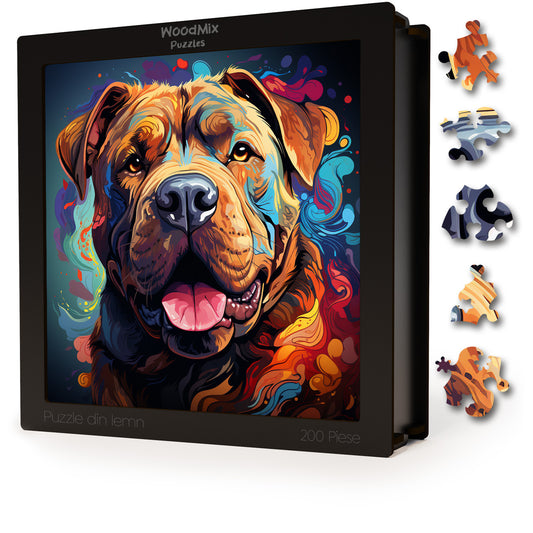 Puzzle cu Animale - Caini - Chinese Shar-Pei 1 - 200 piese - 30 x 30 cm
