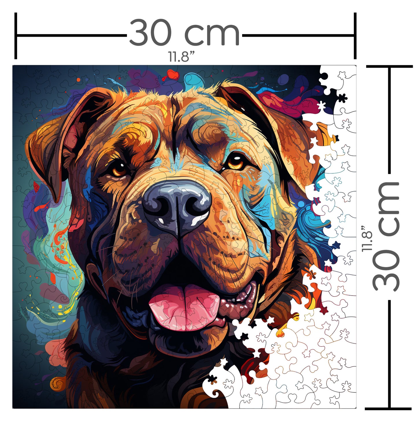 Puzzle cu Animale - Caini - Chinese Shar-Pei 1 - 200 piese - 30 x 30 cm