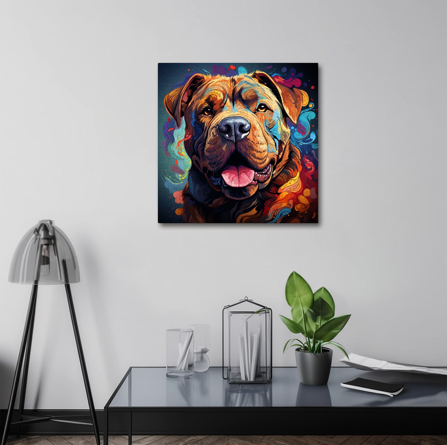 Puzzle cu Animale - Caini - Chinese Shar-Pei 1 - 200 piese - 30 x 30 cm