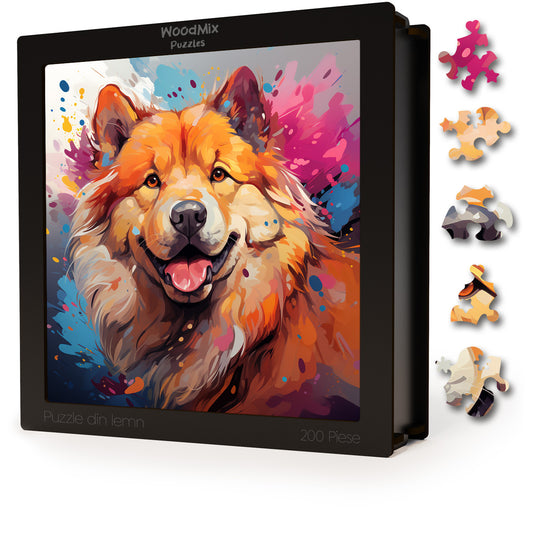 Puzzle cu Animale - Caini - Chow Chow 1- 200 piese - 30 x 30 cm