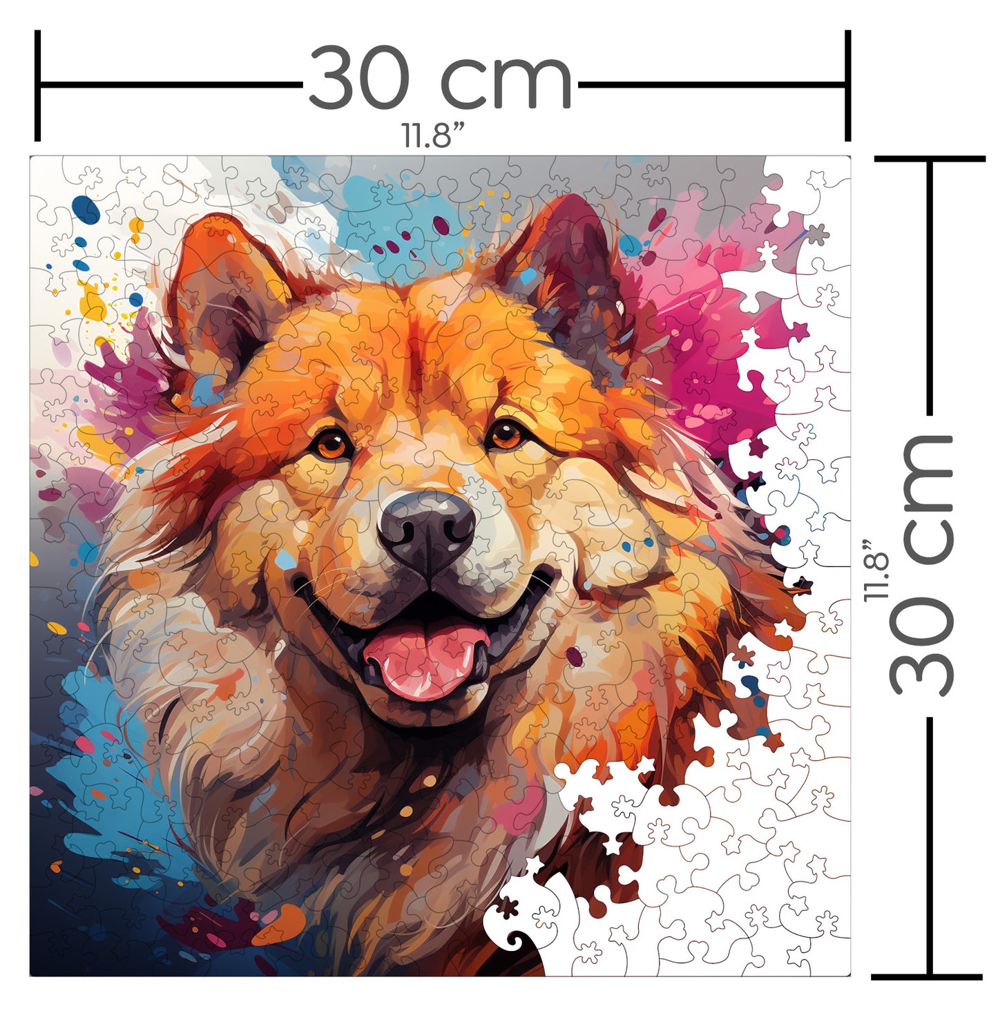 Puzzle cu Animale - Caini - Chow Chow 1- 200 piese - 30 x 30 cm