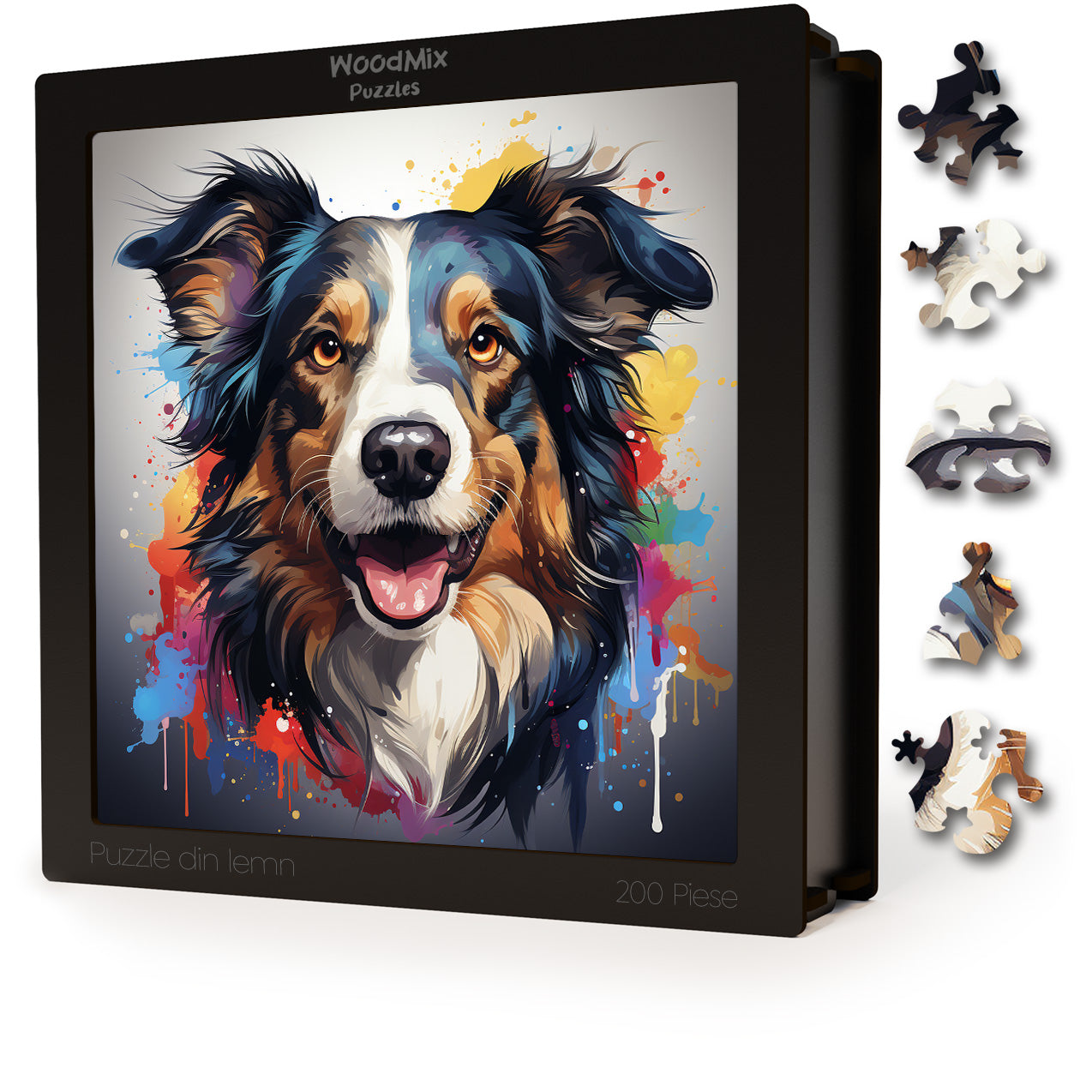 Puzzle cu Animale - Caini - Collie 1 - 200 piese - 30 x 30 cm