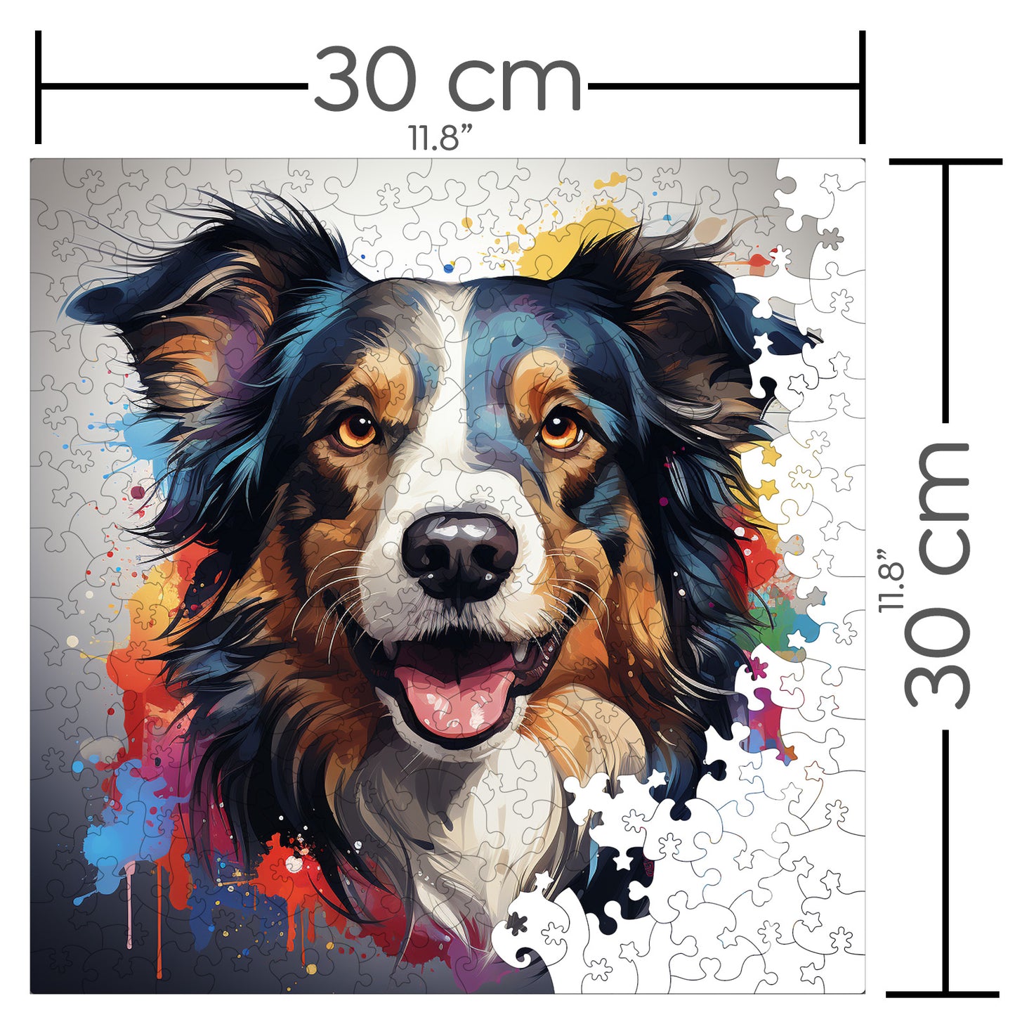 Puzzle cu Animale - Caini - Collie 1 - 200 piese - 30 x 30 cm