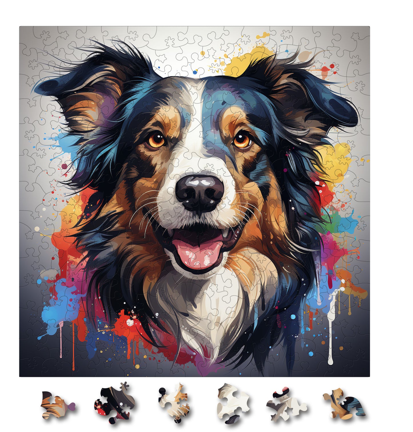 Puzzle cu Animale - Caini - Collie 1 - 200 piese - 30 x 30 cm