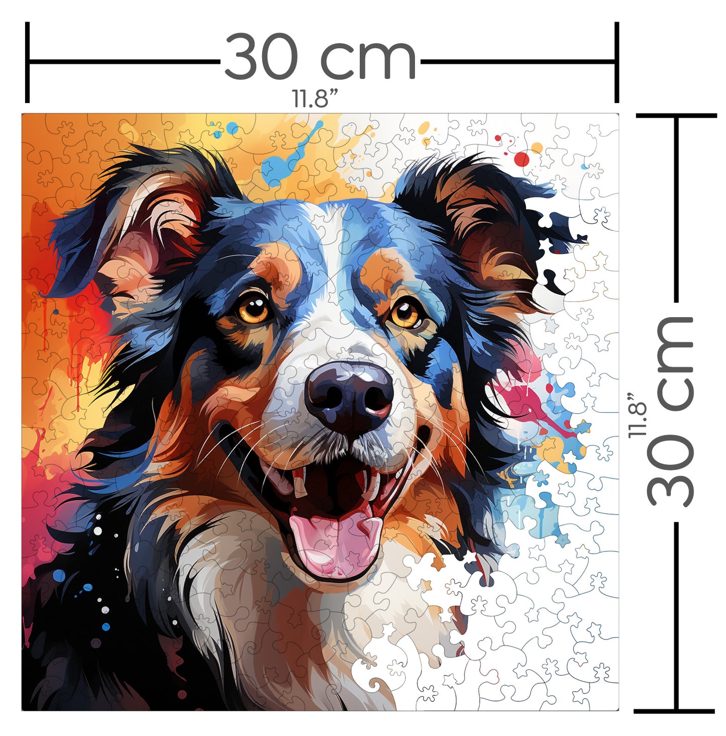 Puzzle cu Animale - Caini - Collie 3 - 200 piese - 30 x 30 cm
