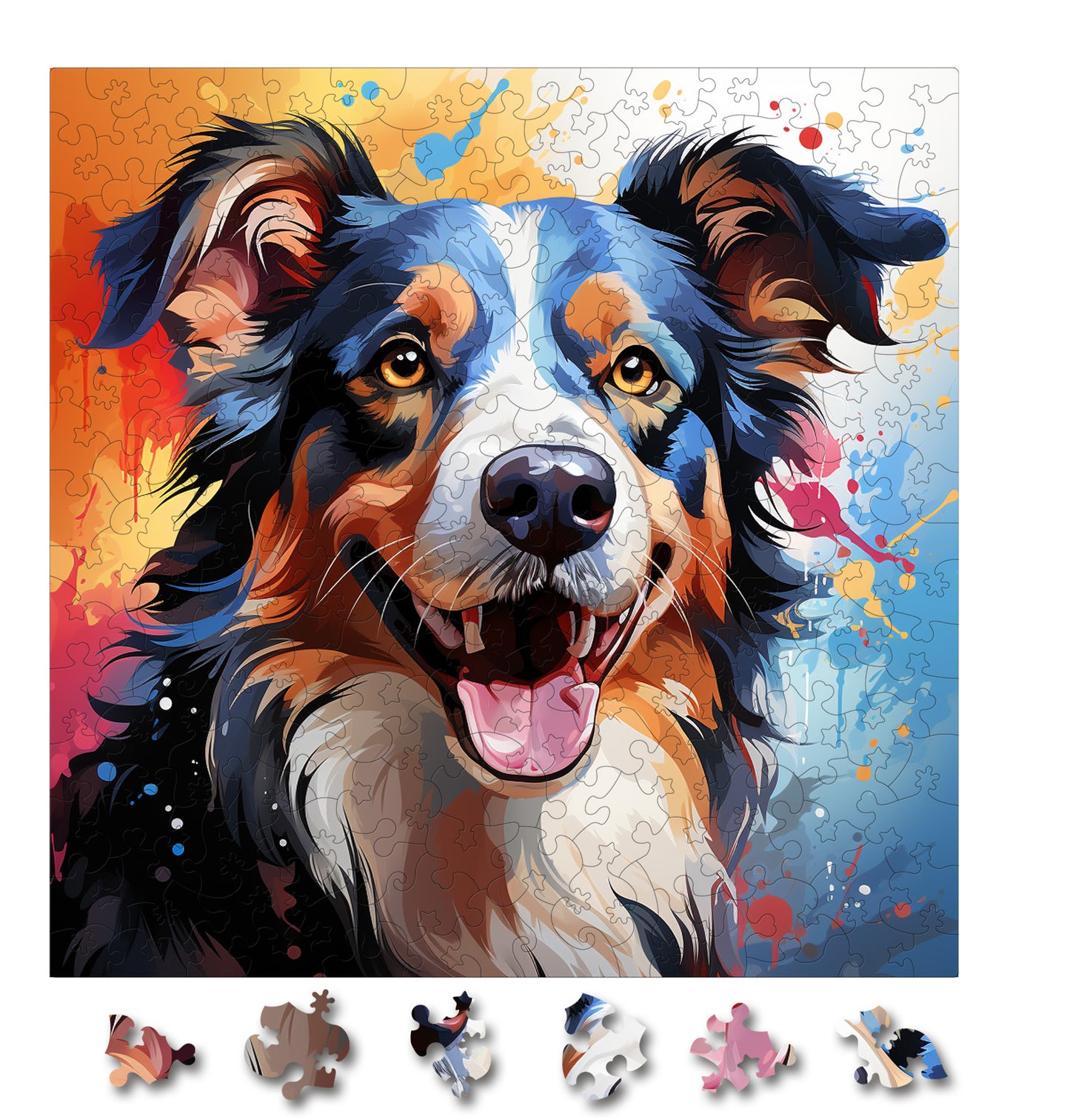 Puzzle cu Animale - Caini - Collie 3 - 200 piese - 30 x 30 cm