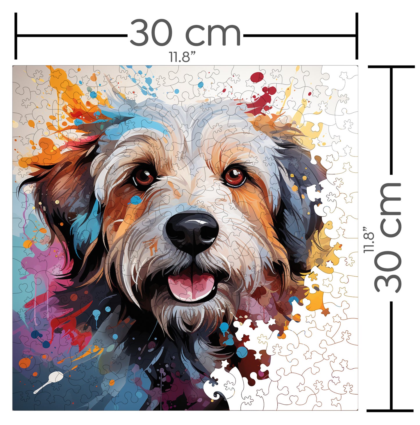 Puzzle cu Animale - Caini - Cotons de Tulear 3 - 200 piese - 30 x 30 cm