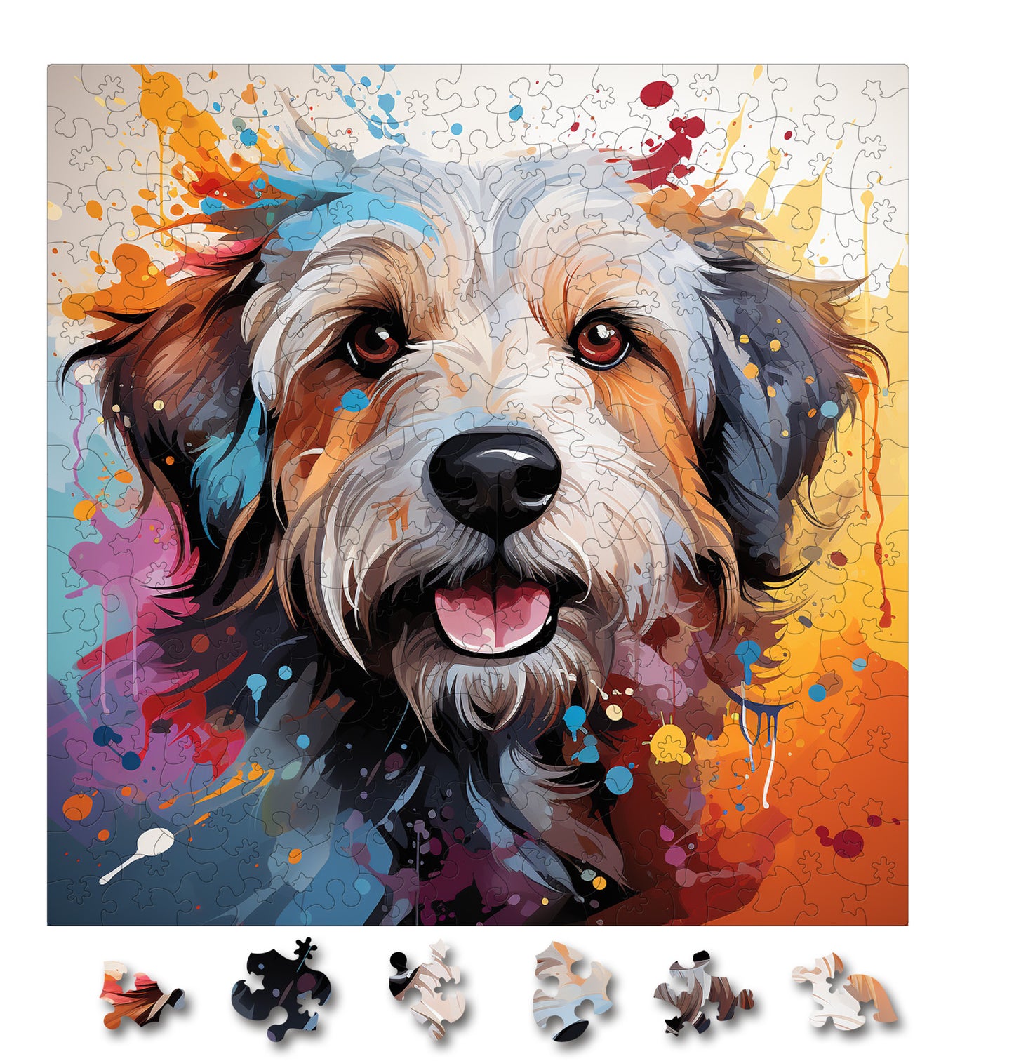 Puzzle cu Animale - Caini - Cotons de Tulear 3 - 200 piese - 30 x 30 cm