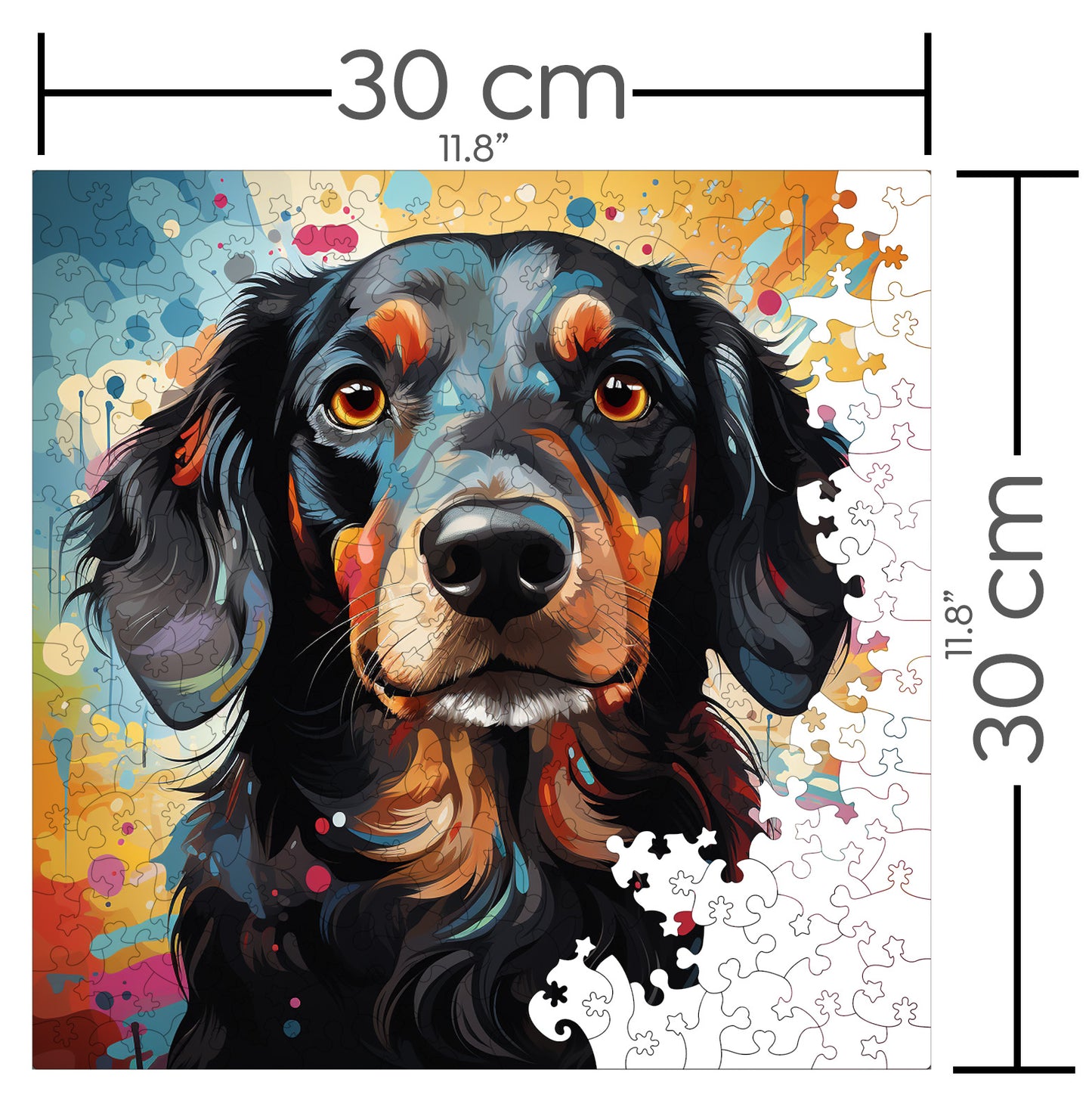 Puzzle cu Animale - Caini - Dachshund 2 - 200 piese - 30 x 30 cm