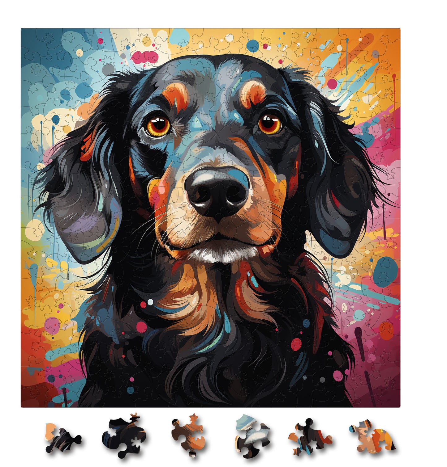 Puzzle cu Animale - Caini - Dachshund 2 - 200 piese - 30 x 30 cm
