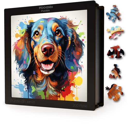 Puzzle cu Animale - Caini - Dachshund 1 - 200 piese - 30 x 30 cm