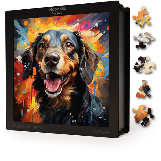 Puzzle cu Animale - Caini - Dachshund 4 - 200 piese - 30 x 30 cm