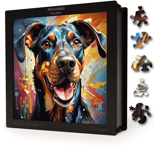 Puzzle cu Animale - Caini - Doberman Pinscher 3 - 200 piese - 30 x 30 cm