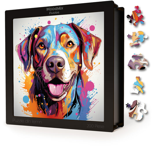 Puzzle cu Animale - Caini - Dogo Argentino 2 - 200 piese - 30 x 30 cm
