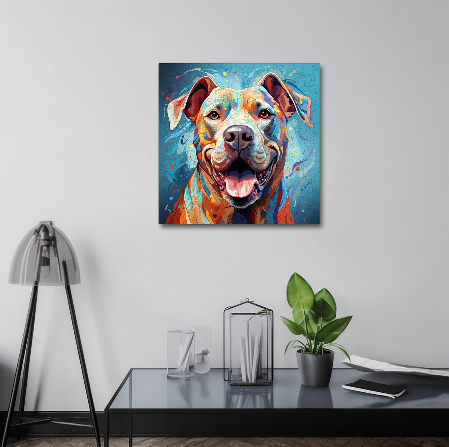 Puzzle cu Animale - Caini - Dogo Argentino 4 - 200 piese - 30 x 30 cm