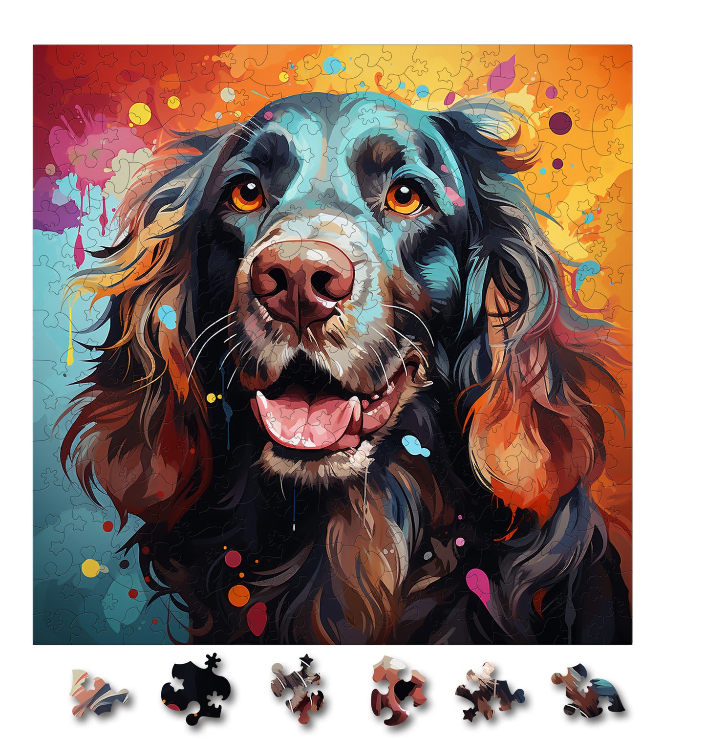 Puzzle cu Animale - Caini - English Cocker Spaniel 3 - 200 piese - 30 x 30 cm