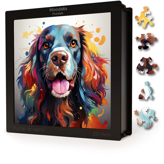 Puzzle cu Animale - Caini - English Cocker Spaniel 1 - 200 piese - 30 x 30 cm