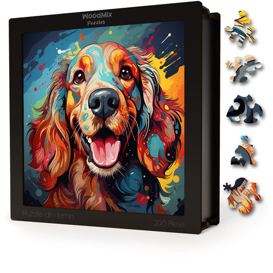 Puzzle cu Animale - Caini - English Cocker Spaniel 2 - 200 piese - 30 x 30 cm