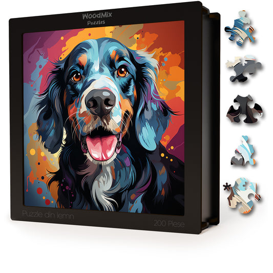Puzzle cu Animale - Caini - English Cocker Spaniel 4 - 200 piese - 30 x 30 cm