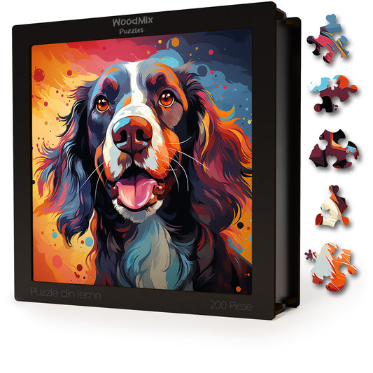 Puzzle cu Animale - Caini - English Cocker Spaniel 6 - 200 piese - 30 x 30 cm