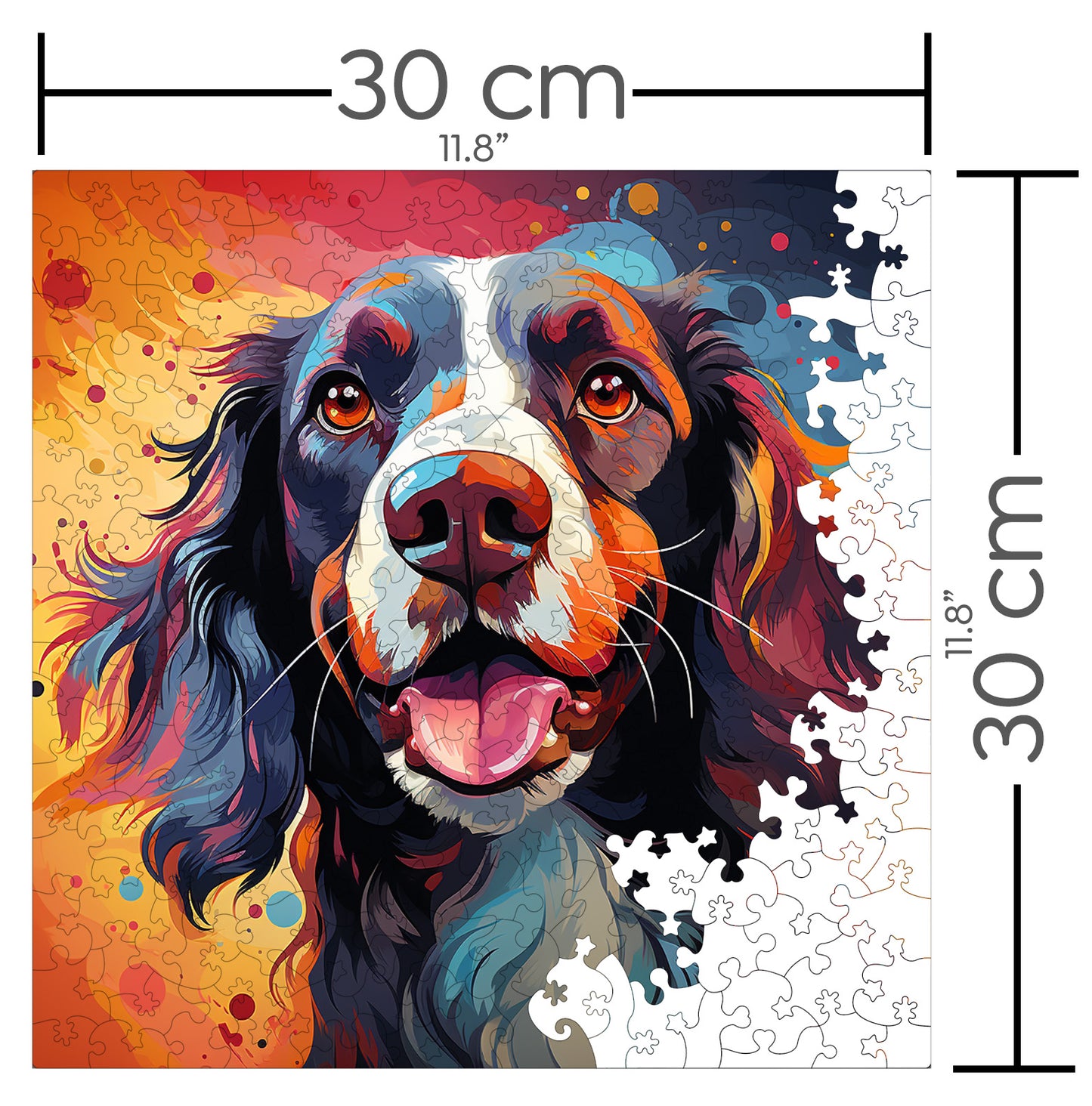 Puzzle cu Animale - Caini - English Cocker Spaniel 6 - 200 piese - 30 x 30 cm