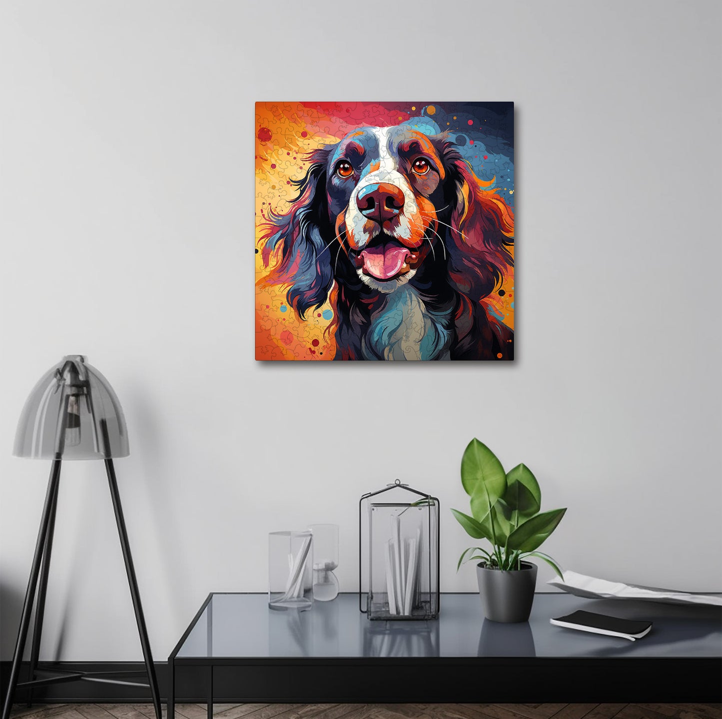 Puzzle cu Animale - Caini - English Cocker Spaniel 6 - 200 piese - 30 x 30 cm