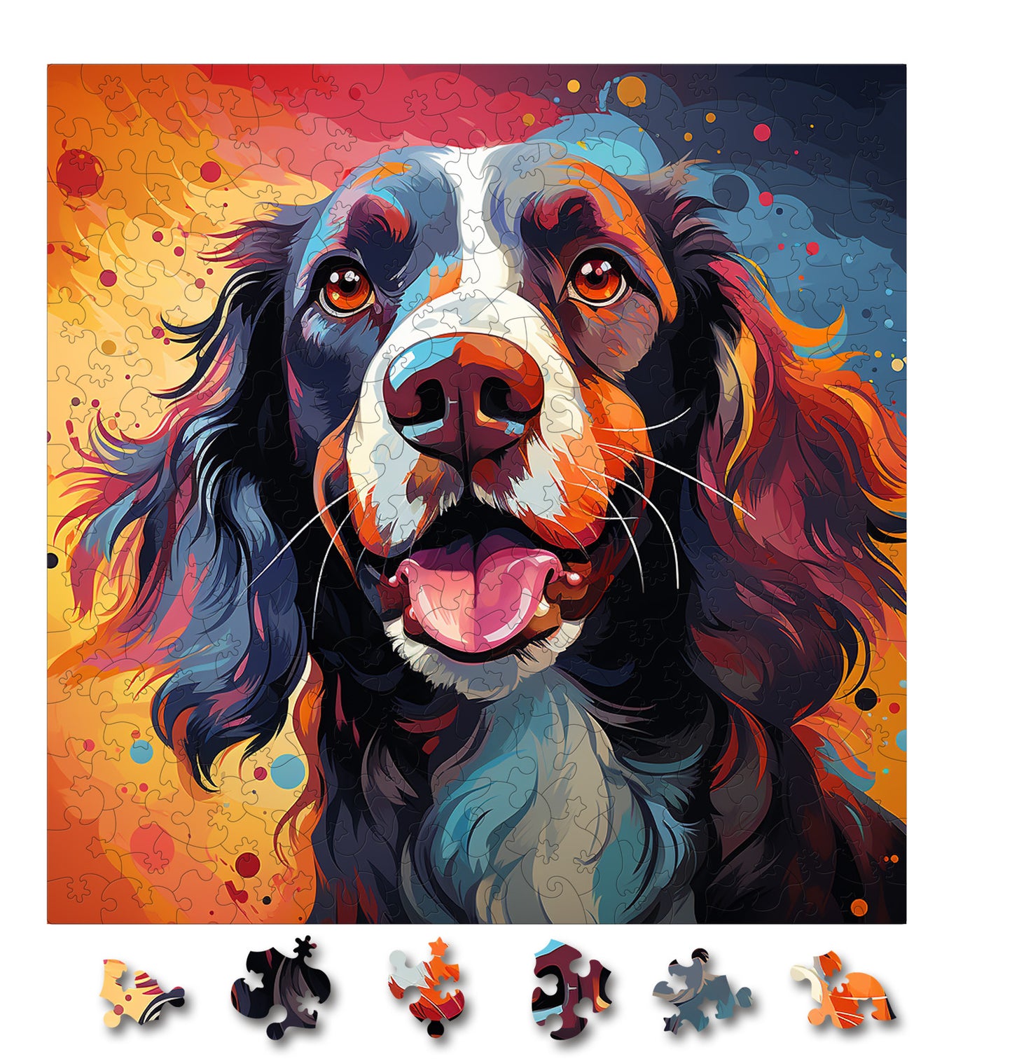 Puzzle cu Animale - Caini - English Cocker Spaniel 6 - 200 piese - 30 x 30 cm