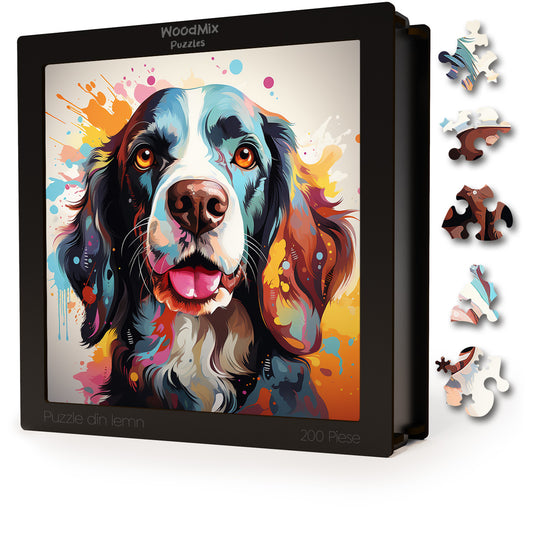 Puzzle cu Animale - Caini - English Cocker Spaniel 7 - 200 piese - 30 x 30 cm