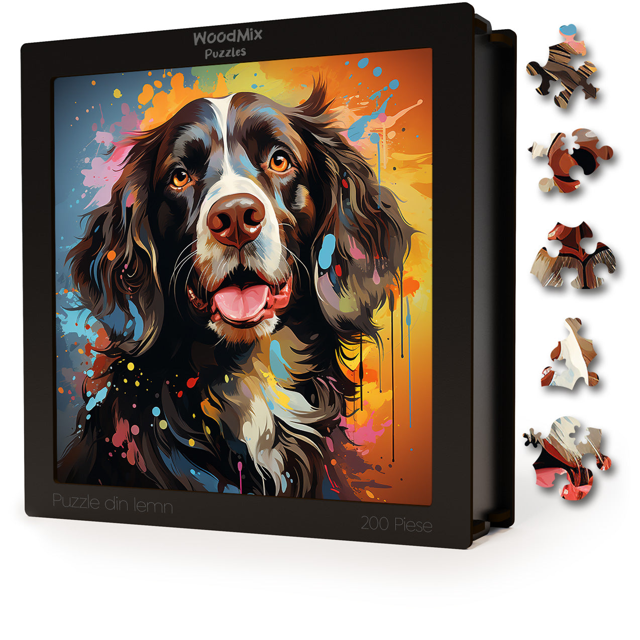Puzzle cu Animale - Caini - English Cocker Spaniel 8 - 200 piese - 30 x 30 cm