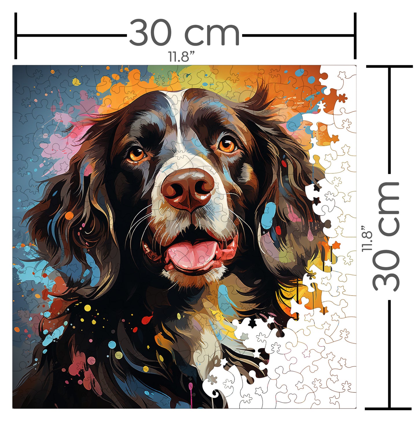 Puzzle cu Animale - Caini - English Cocker Spaniel 8 - 200 piese - 30 x 30 cm