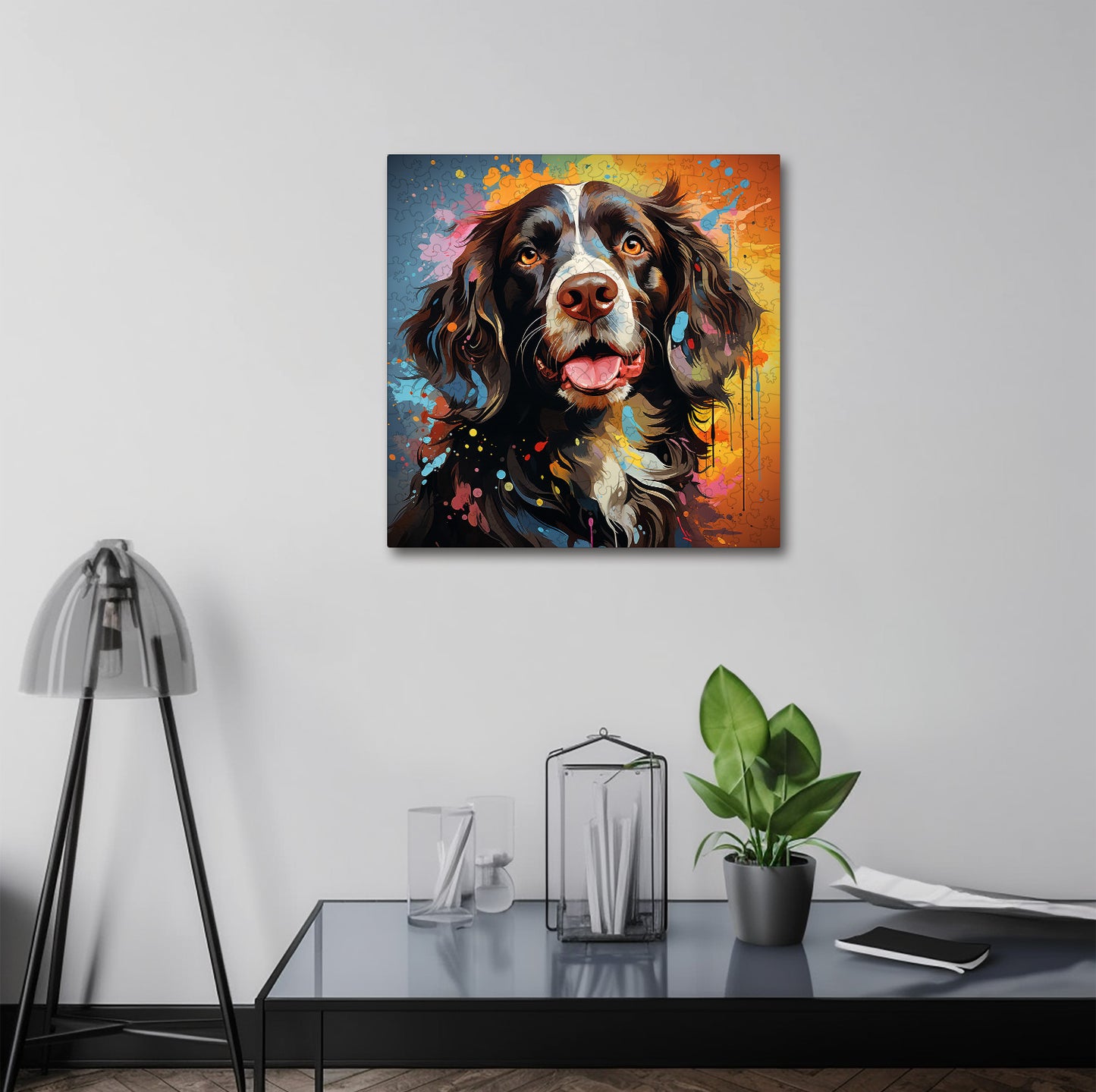Puzzle cu Animale - Caini - English Cocker Spaniel 8 - 200 piese - 30 x 30 cm