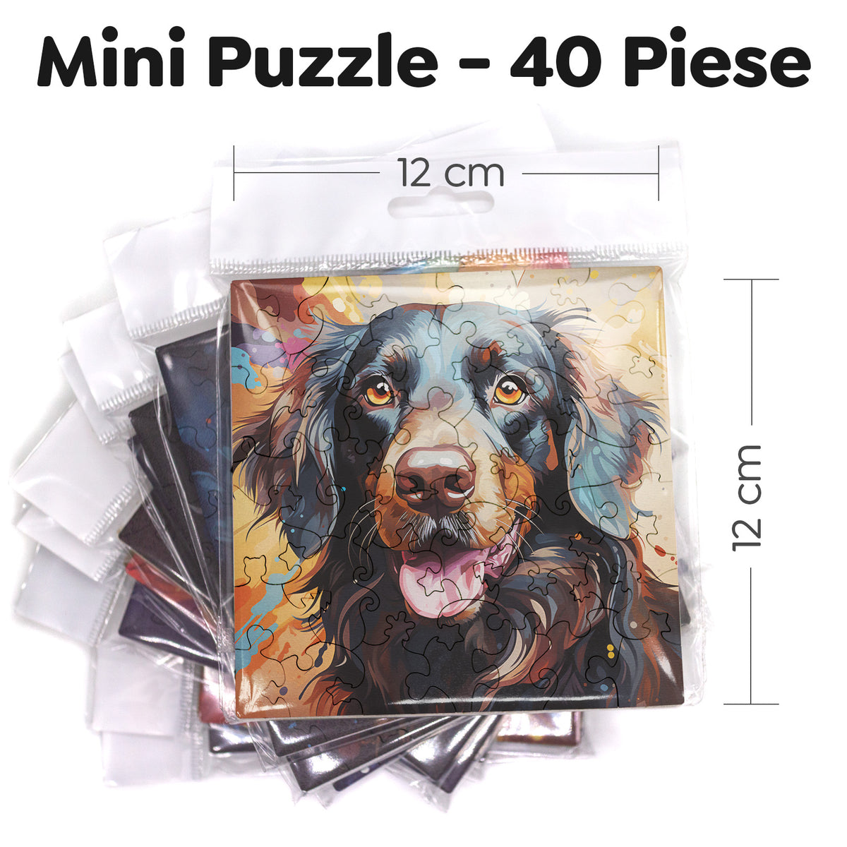 Puzzle cu Caini - Flat-Coated Retriever 2