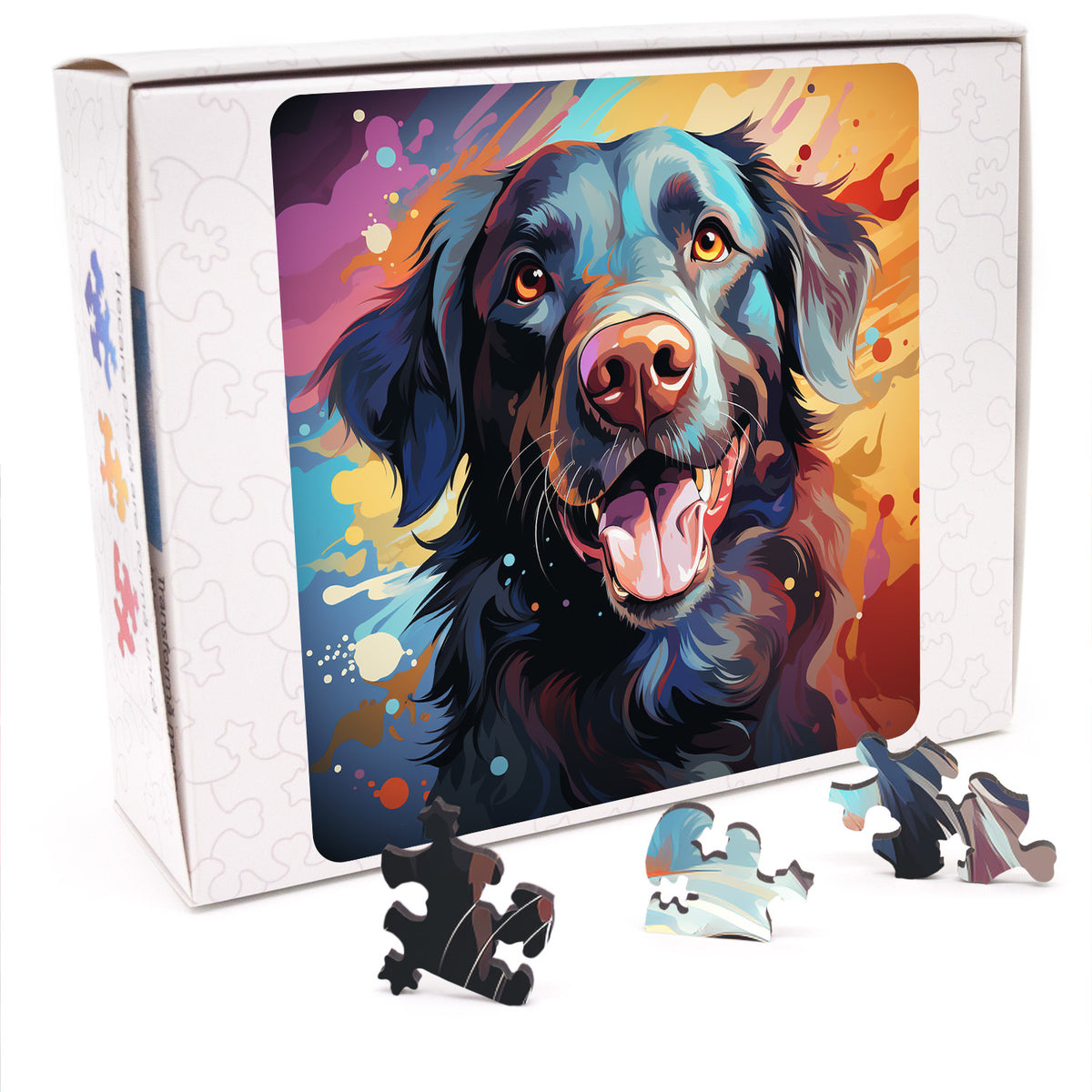 Puzzle cu Caini - Flat-Coated Retriever 3