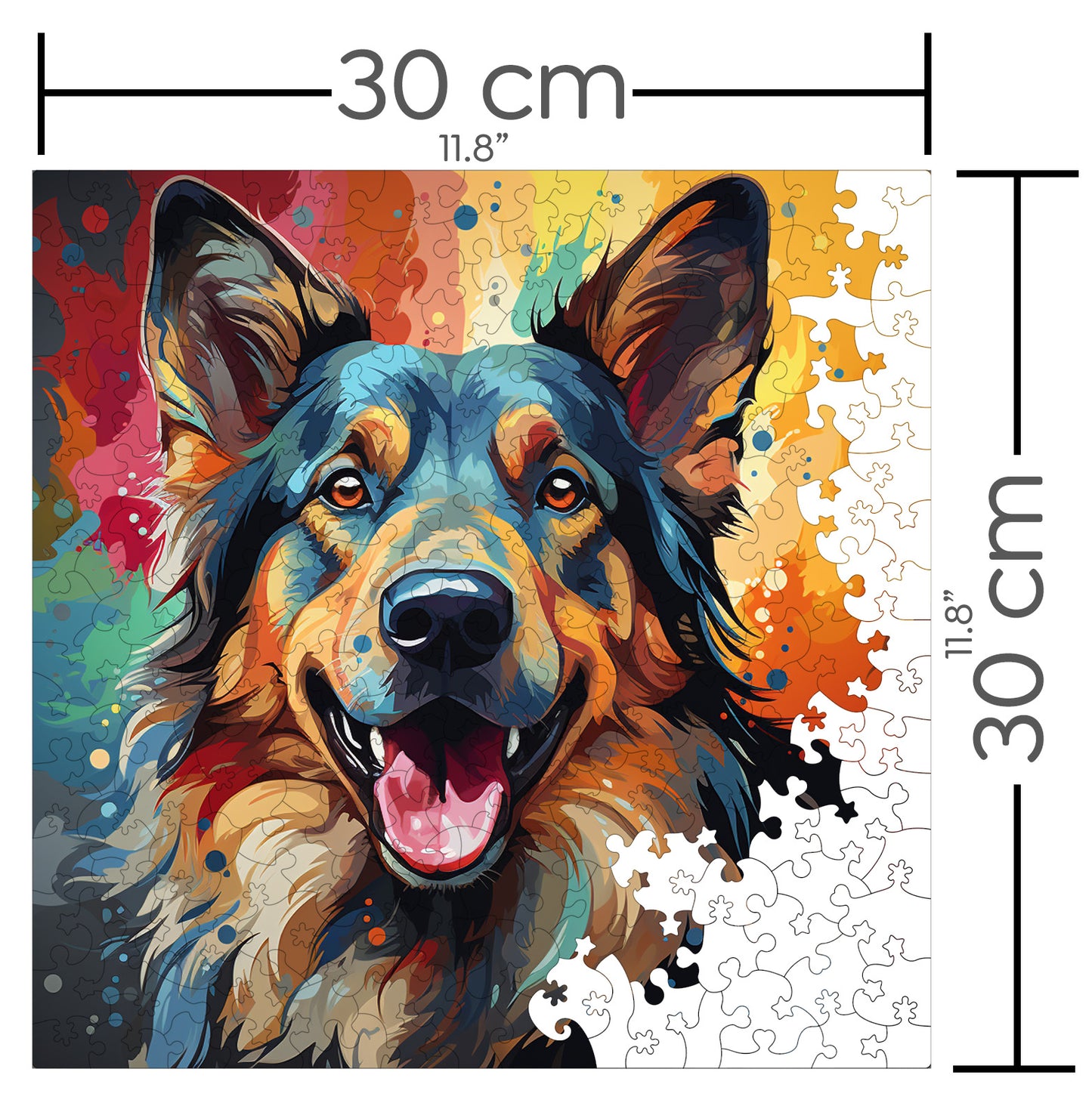 Puzzle cu Animale - Caini - German Shepherd 1 - 200 piese - 30 x 30 cm