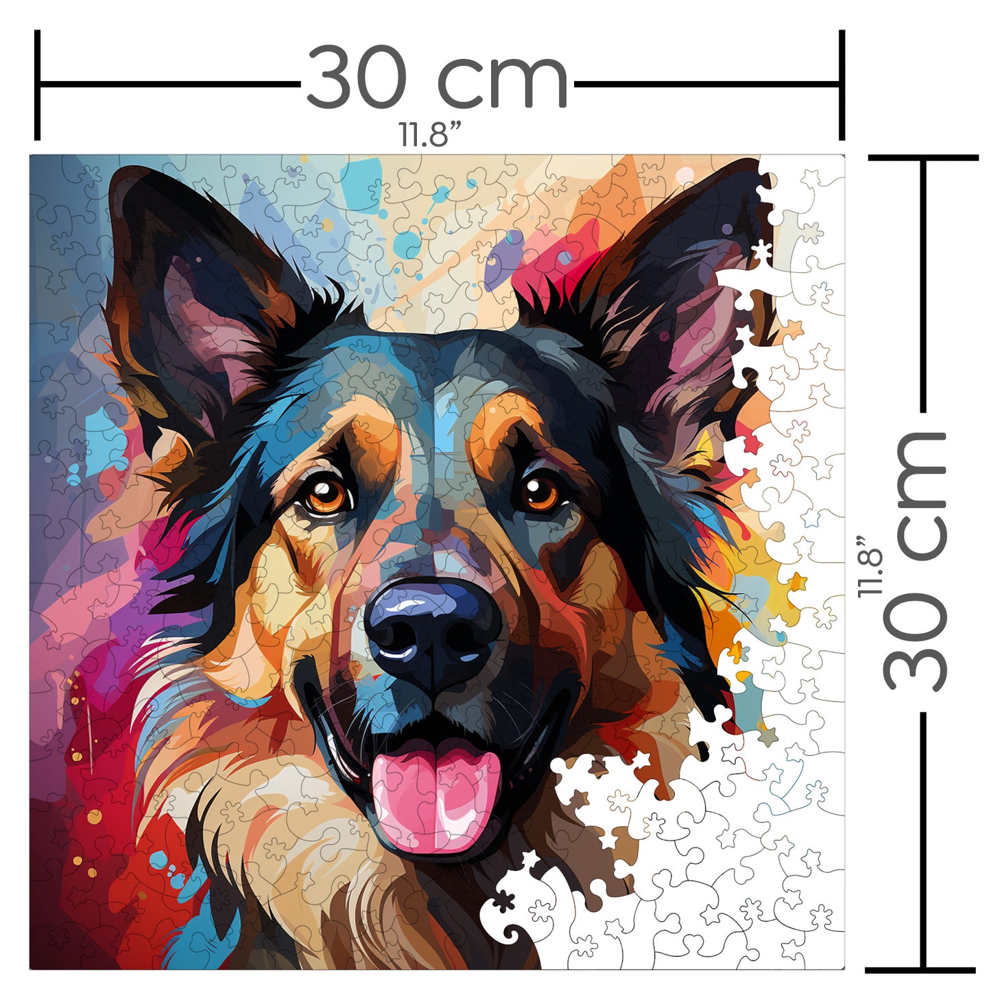 Puzzle cu Animale - Caini - German Shepherd 3 - 200 piese - 30 x 30 cm