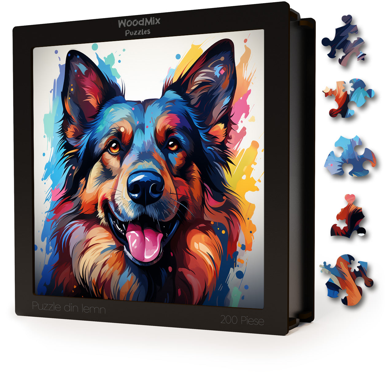 Puzzle cu Animale - Caini - German Shepherd 2 - 200 piese - 30 x 30 cm